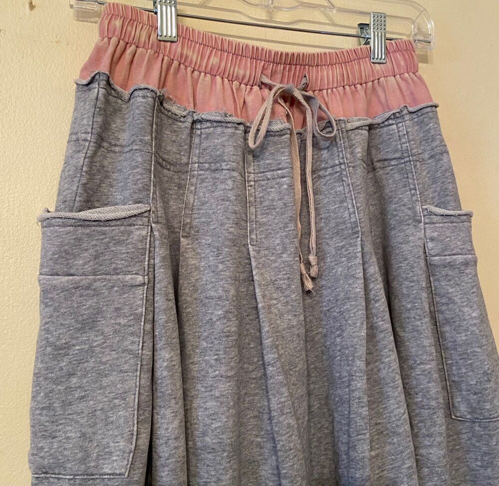 Oli & Hali pants OLI HALI sweatpants casual grey sweats womens sz small wide leg - Picture 3 of 12